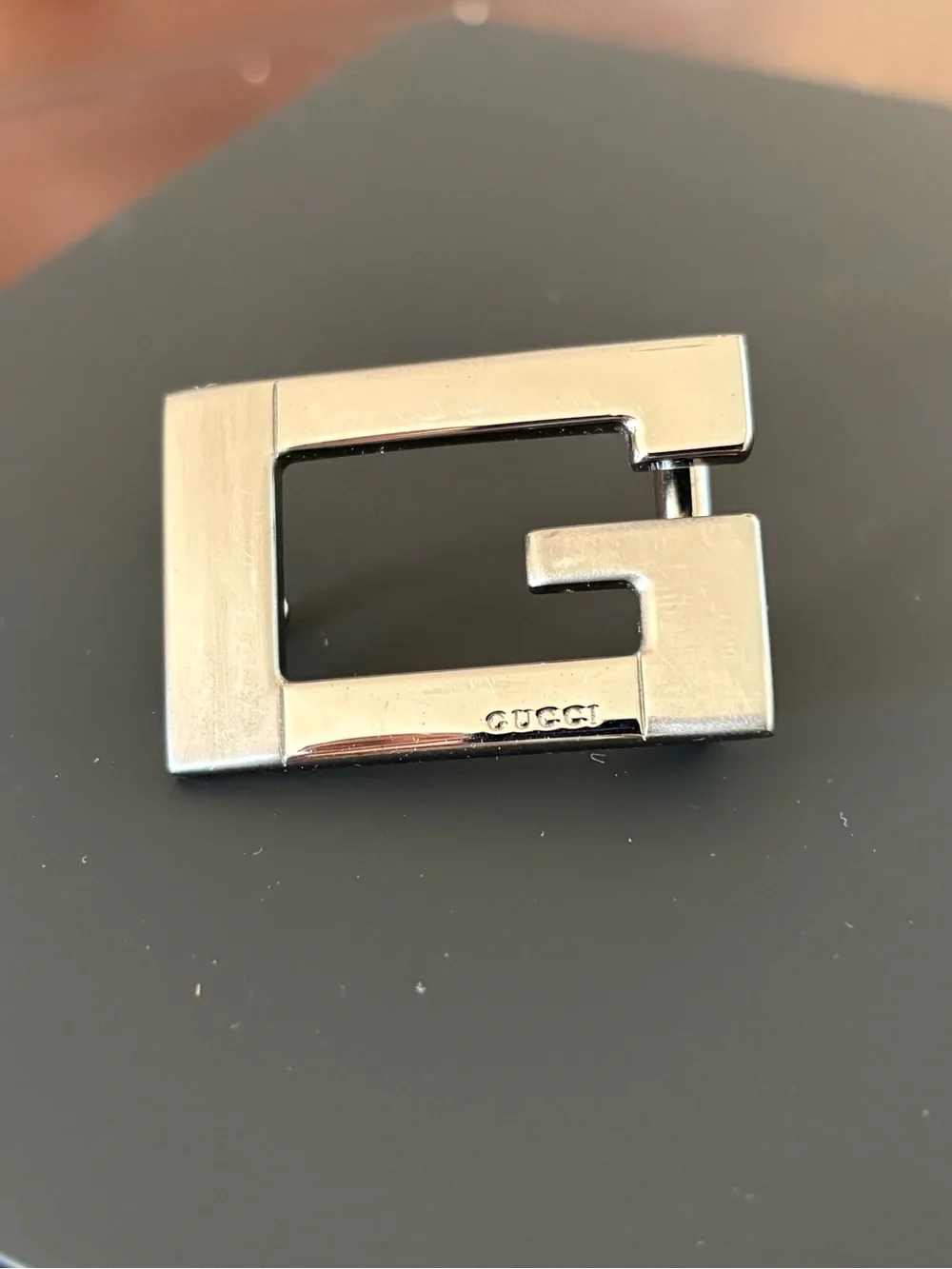 GUCCI Silver Tone Belt Buckle Piece